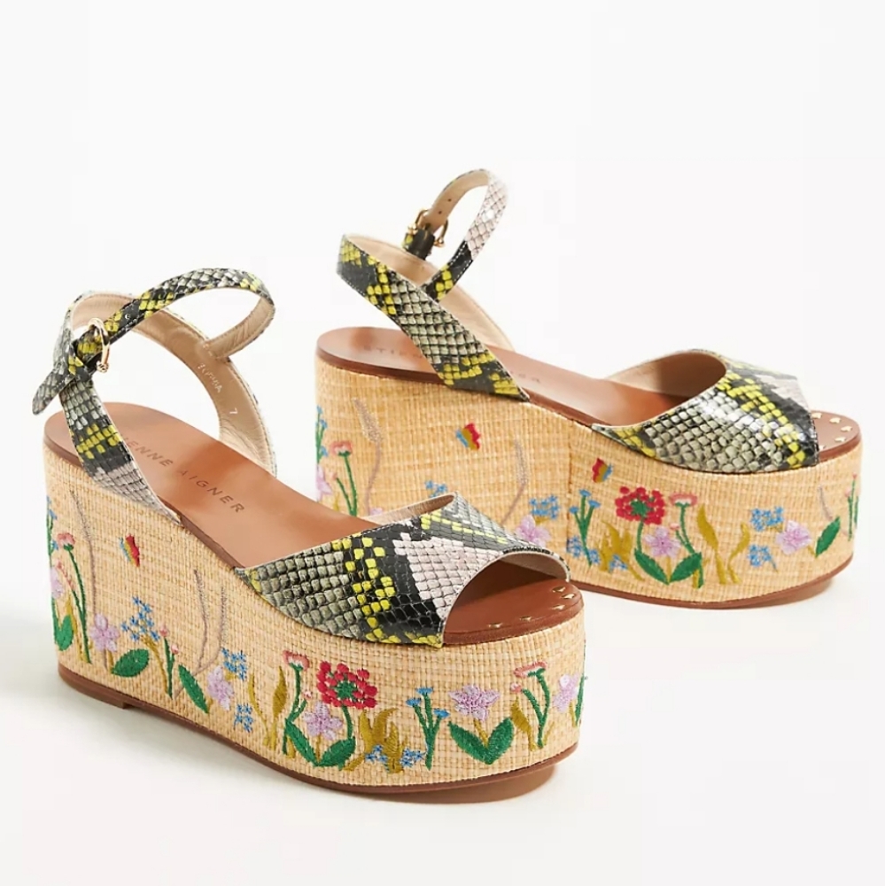 Anthropologie x Etienne Aigner Platform Sandals 6